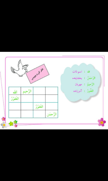 جدول‌های شگفت‌انگیز اسماءالحسنی